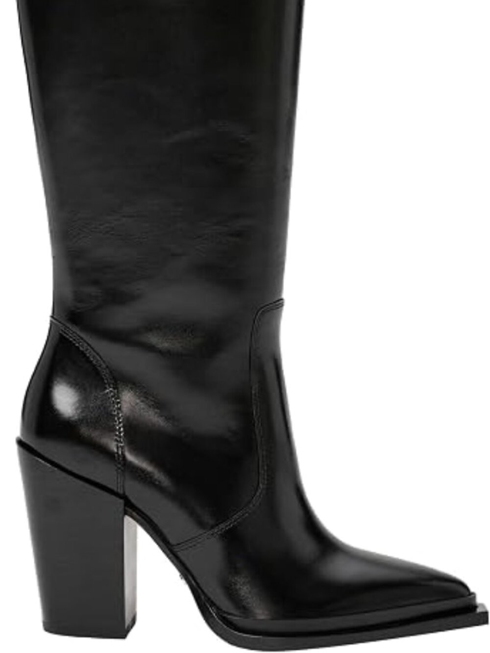 PAIGE Women's Pacey Tall Boot - Black Leather - Size 6.5 - Slightly-Used on Sole